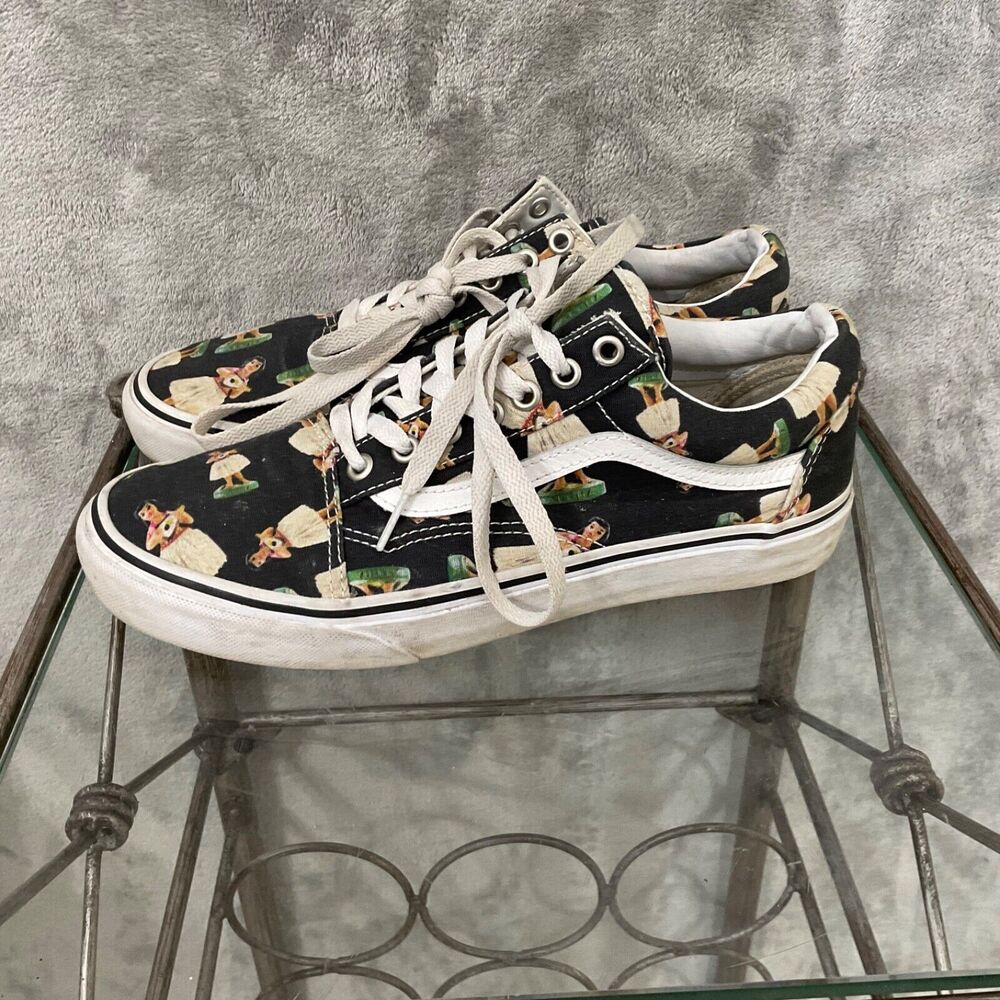 VANS OTW sneakers Shoes Mens 8 Black Novelty Hula Girl Hawaiian Canvas Skater
